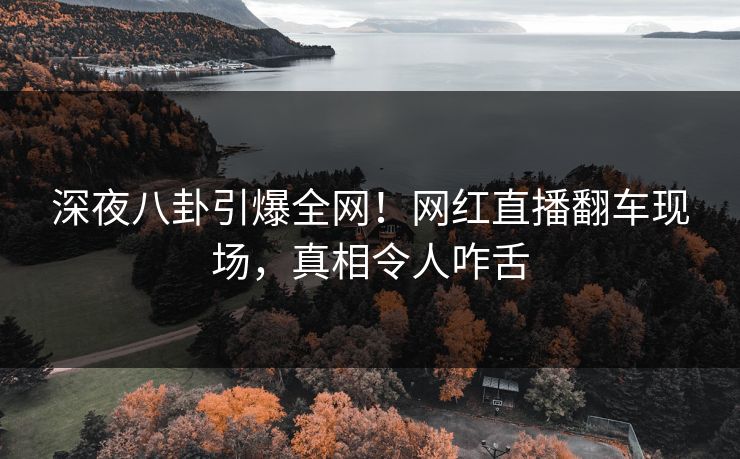 深夜八卦引爆全网！网红直播翻车现场，真相令人咋舌