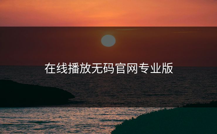 在线播放无码官网专业版