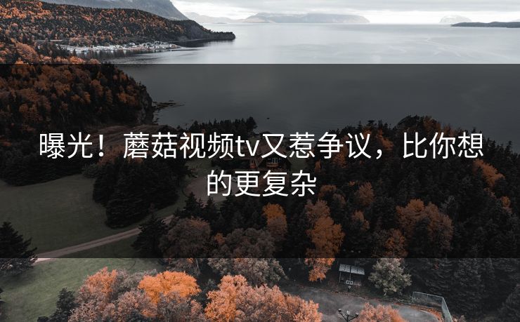 曝光！蘑菇视频tv又惹争议，比你想的更复杂