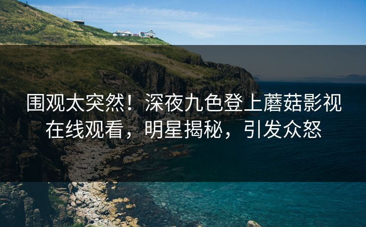 围观太突然！深夜九色登上蘑菇影视在线观看，明星揭秘，引发众怒