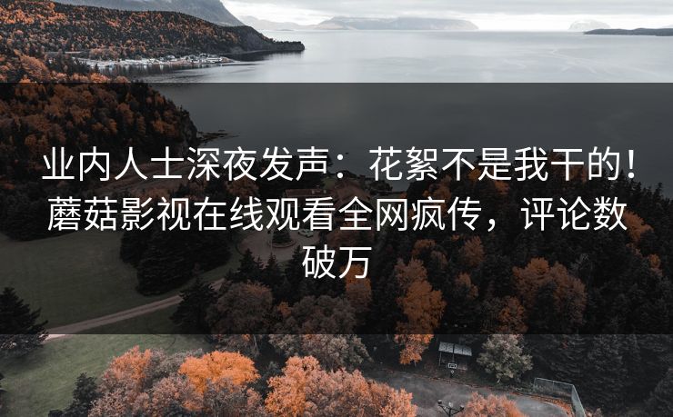 业内人士深夜发声：花絮不是我干的！蘑菇影视在线观看全网疯传，评论数破万